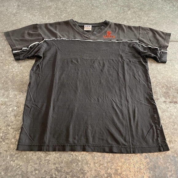Vintage San Francisco Giants Tee Shirt Mens Large Embroidered CSA Black Cotton - Picture 2 of 16
